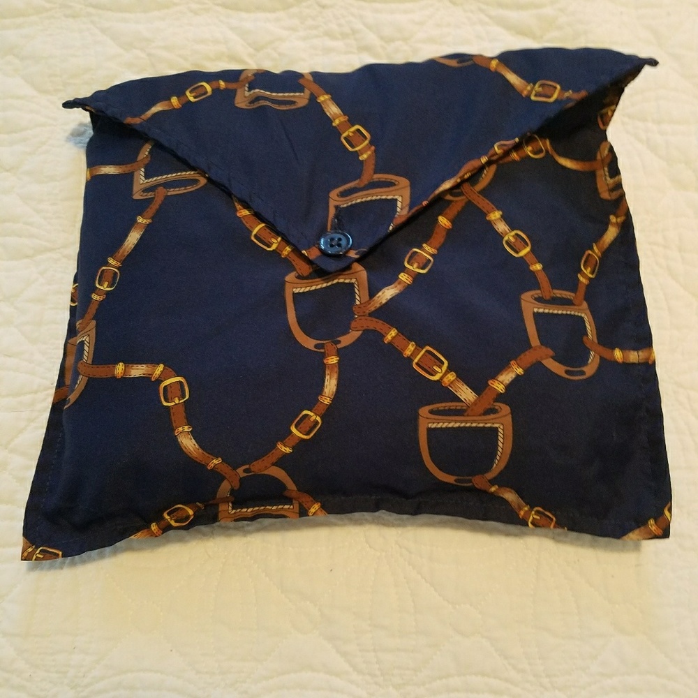 Equestrian style robe with travel pouch